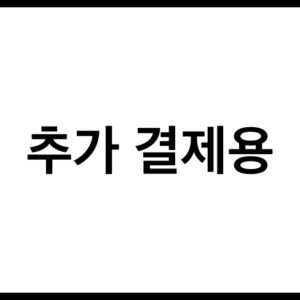 추가 결제용