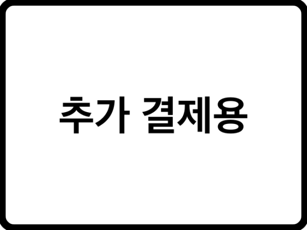 추가 결제용